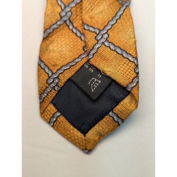 ERMENEGILDO ZEGNA Men's Silk Necktie ITALY Luxury Geometric Pattern 3.75" Wide - Picture 5 of 7